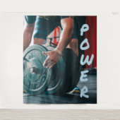 Gewichtsgewicht Lifende Gym Health Wandkleed (Voorkant)