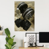 Gewichtshefvermogen en oefening Gym-Poster Poster (Thuiskantoor)