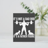 Gewichtshoudende vader Bod Baby Dumbbell Bodybuild Briefkaart (Staand voorkant)