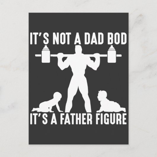 Gewichtshoudende vader Bod Baby Dumbbell Bodybuild Briefkaart (Voorkant)