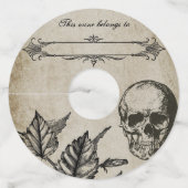 Gewichtskeperhalloween - Labels van wijnglas (Voorkant)