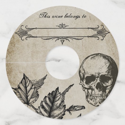 Gewichtskeperhalloween - Labels van wijnglas (Voorkant)