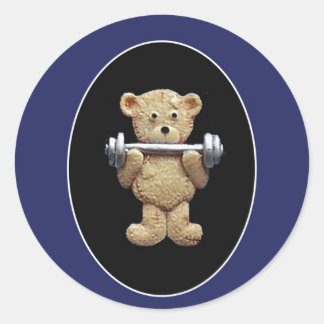 Gewichtsmatige Teddy Bear Ronde Sticker