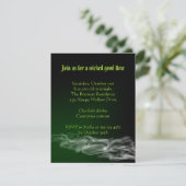 Gewichtsmische groene rook Halloween gothic uitnod Kaart (Staand voorkant)