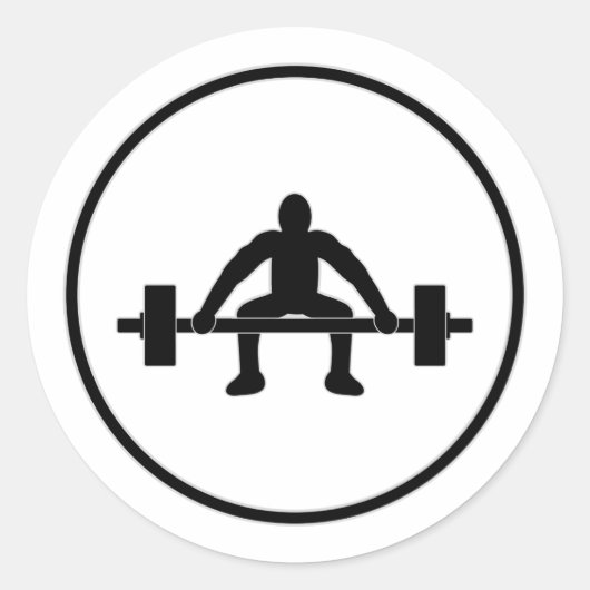 Gewichtsteken Ronde Sticker (Voorkant)