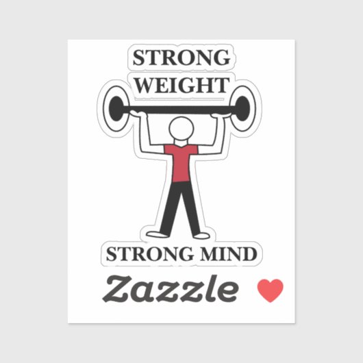 Gewichtstijfheid Barbell Fitness Gym Sticker (Vel)