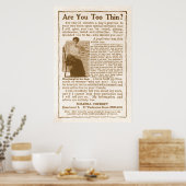  gewichtstoename advertentie vanaf 1908 poster (Keuken)