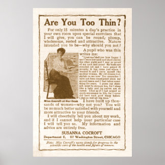  gewichtstoename advertentie vanaf 1908 poster