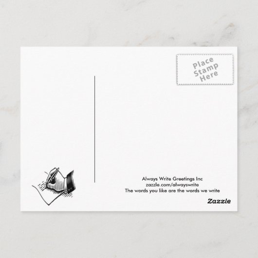 gewichtstoename geluk briefkaart (Achterkant)