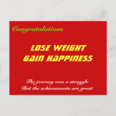 gewichtstoename geluk briefkaart (Voorkant)