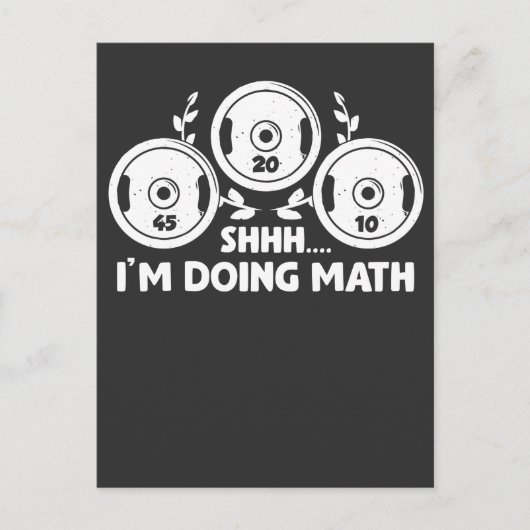 Gewichtstoename Gym fitness Wiskunde Gewichtsberek Briefkaart (Voorkant)