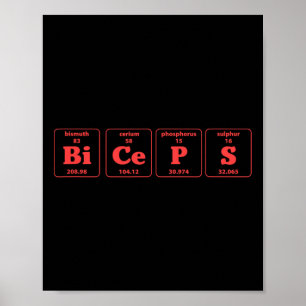 Gewichtstoename in de buikspieren Barbells Workou Poster