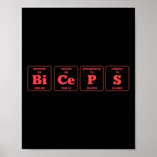 Gewichtstoename in de buikspieren Barbells Workou Poster (Voorkant)