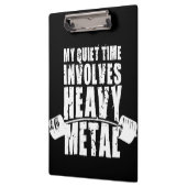 "Gewichtstoename" Motivatie - zwaar metaal Klembord (Links)