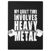 "Gewichtstoename" Motivatie - zwaar metaal Klembord (Achterkant)