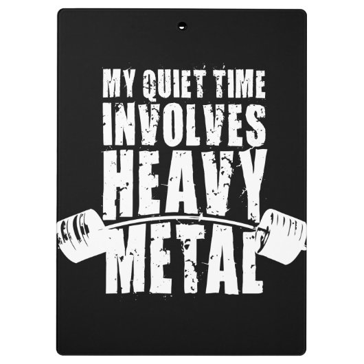 "Gewichtstoename" Motivatie - zwaar metaal Klembord (Achterkant)