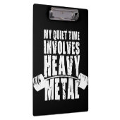 "Gewichtstoename" Motivatie - zwaar metaal Klembord (Rechts)