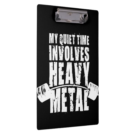 "Gewichtstoename" Motivatie - zwaar metaal Klembord (Rechts)