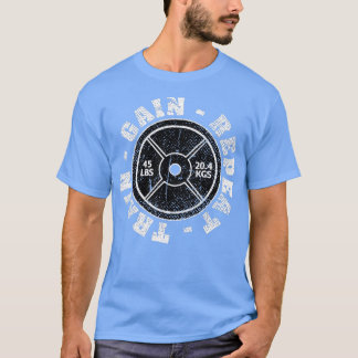 Gewichtstoename van 45 lb Bord Gewichtsregen Herha T-shirt