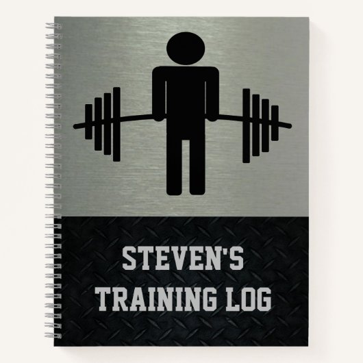 Gewichtstoename van het trainingslogboek voor gym- notitieboek (Voorkant)