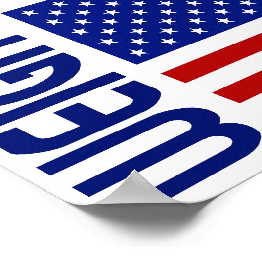 Gewichtstoename Verenigde Staten Poster (Hoek)