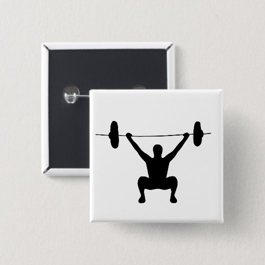 Gewichtstoename Vierkante Button 5,1 Cm (Voorkant /achterkant)