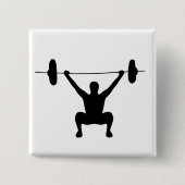 Gewichtstoename Vierkante Button 5,1 Cm (Voorkant)