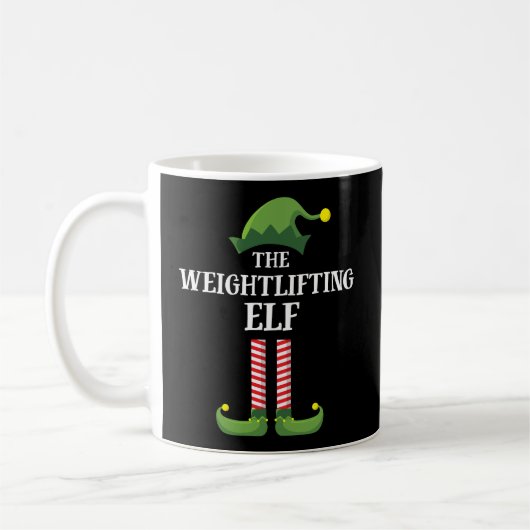 Gewichtstoets kerstmis van Elf Matching Family Koffiemok (Links)