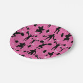 Gewichtstofinfectie Sport Roze Glitter Papieren Bordje (Gekanteld)