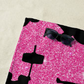 Gewichtstofinfectie Sport Roze Glitter Strandlaken (In situ)