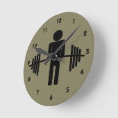 Gewichtstoft Gym Barbell Fitness Motivatie Ronde Klok (Hoek)