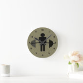 Gewichtstoft Gym Barbell Fitness Motivatie Ronde Klok (Huis)