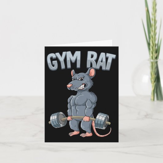 Gewichtstraining Dadlift Gym Rat Kaart (Voorkant)