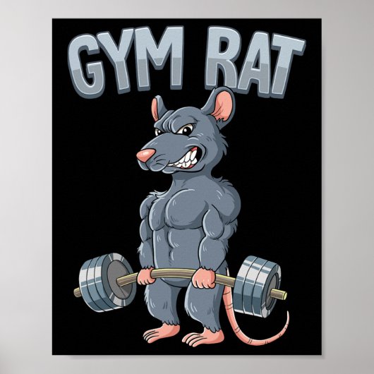 Gewichtstraining Dadlift Gym Rat Poster (Voorkant)