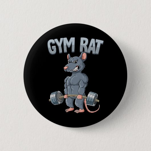 Gewichtstraining Dadlift Gym Rat Ronde Button 5,7 Cm (Voorkant)