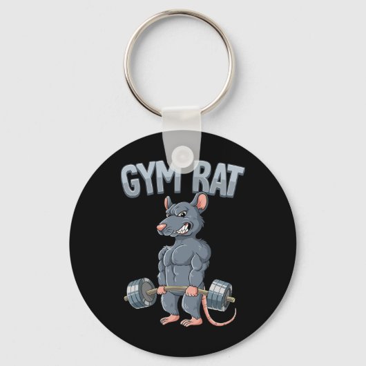 Gewichtstraining Dadlift Gym Rat Sleutelhanger (Voorkant)