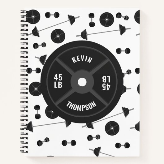 Gewichtstraining Fitness Dumbbell Bodybuilding Notitieboek (Voorkant)