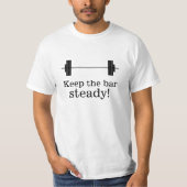 Gewichtstraining: houd de bar stabiel! t-shirt (Voorkant)