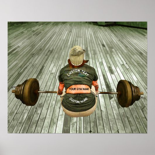 Gewichtstraining in Gym Eigenaar met Jouw naam Poster (Voorkant)