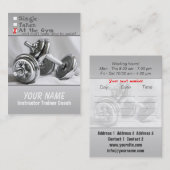 Gewichtstraining - Kaart voor bedrijf/planning Visitekaartje (Voorkant / Achterkant)