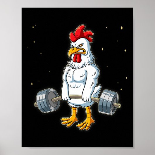 Gewichtstraining kippengym poster (Voorkant)