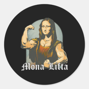 Gewichtstraining Parodie Fitness Bodybuilding Art  Ronde Sticker