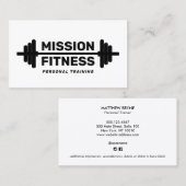 Gewichtstraining Personal Trainer Black White Visitekaartje (Voorkant / Achterkant)
