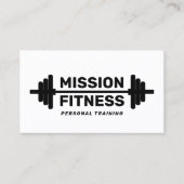 Gewichtstraining Personal Trainer Black White Visitekaartje (Voorkant)