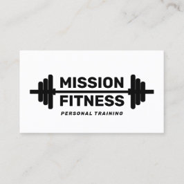 Gewichtstraining Personal Trainer Black White Visitekaartje