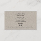 Gewichtstraining Personal Trainer Kraft Visitekaartje (Achterkant)