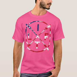 Gewichtsuitstekening van gym-werkout Lift 4 jul. T-shirt