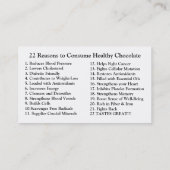 Gewichtsverlies Biz-kaart Visitekaartje (Achterkant)