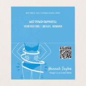 Gewichtsverlies Custom QR Visitekaartje (Buitenkant ongevouwen)
