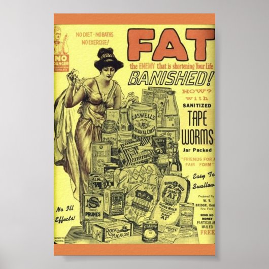  gewichtsverlies en GESANITISEERDE TAPE WORMS! Poster (Voorkant)